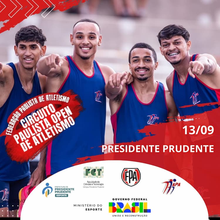  VIII Circuito Paulista Open de Atletismo reúne 300 atletas em Presidente Prudente