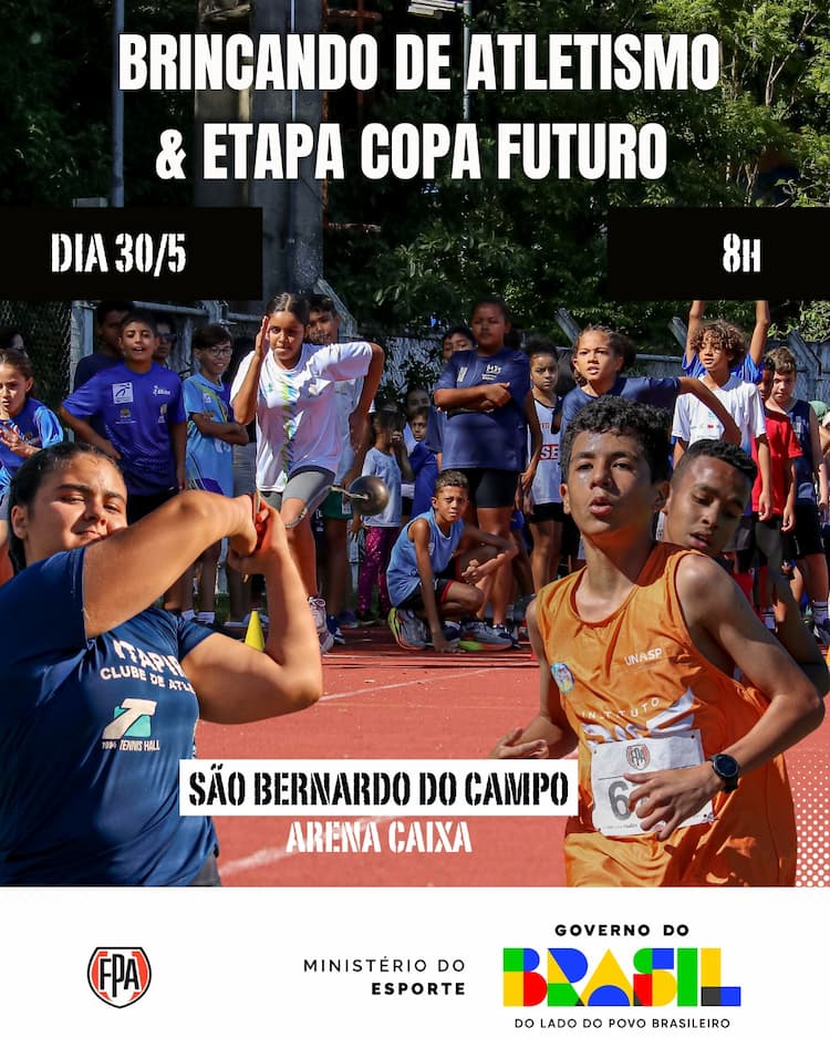 Copa Futuro e Brincando de Atletismo  têm terceira etapa no ABC Paulista
