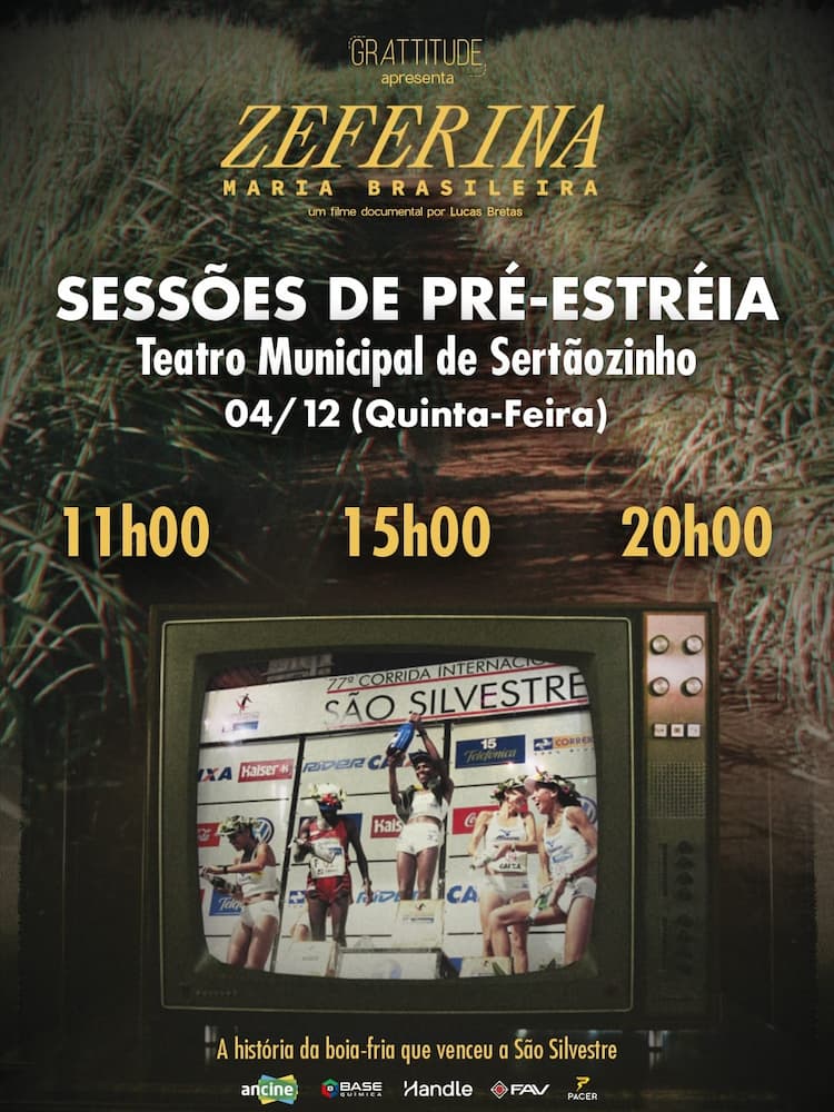 Documentário “Zeferina – Maria Brasileira” tem pré-estreia gratuita nesta quinta em Sertãozinho