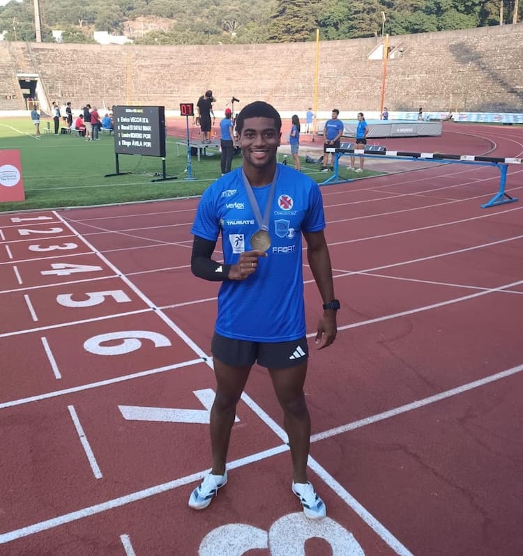 Atleta da AETA, de Taubaté, estabelece recorde sul-americano sub-23 dos 110 m com barreiras em Portugal