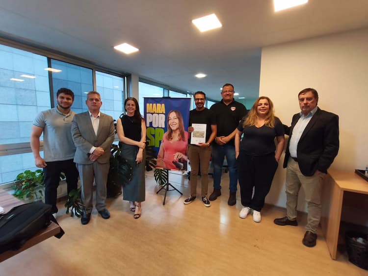 Presidente da FPA Joel Oliveira visita gabinete da Senadora Mara Gabrilli ao lado de representantes da Unesp