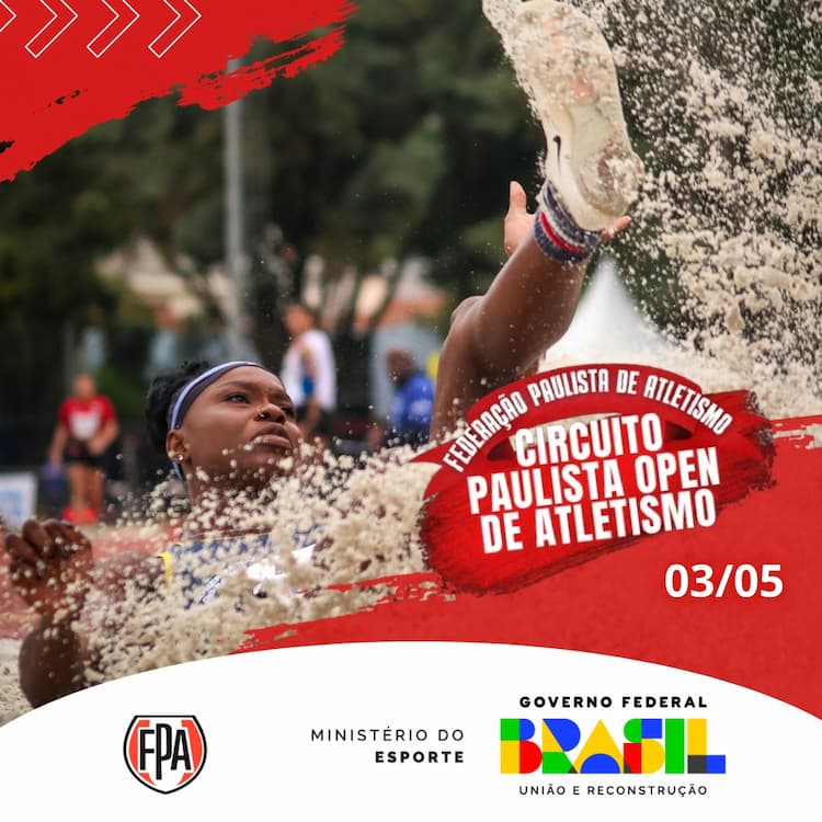 V Etapa do Circuito Paulista Open de Atletismo  ocorre neste sábado, em duas sedes