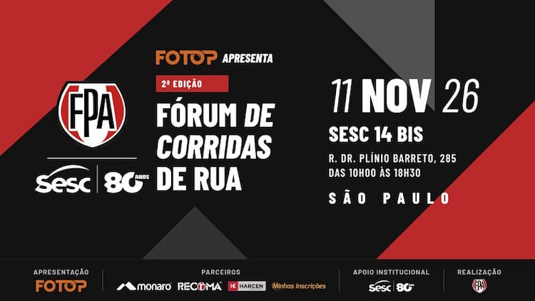 Aberto o credenciamento de imprensa para o 2º Fórum de Corridas de Rua da FPA